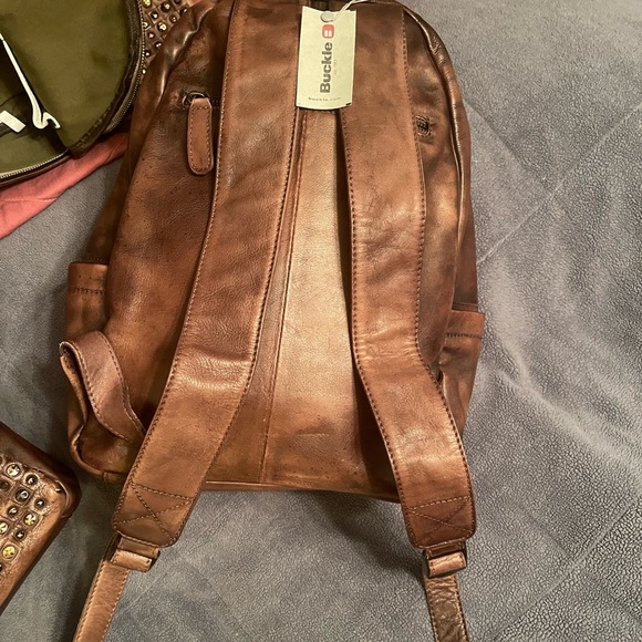 Brand NEW with Tags Buckle Brand UNISEX  Leather backpack OR Diaper Bag - Picture 3 of 4
